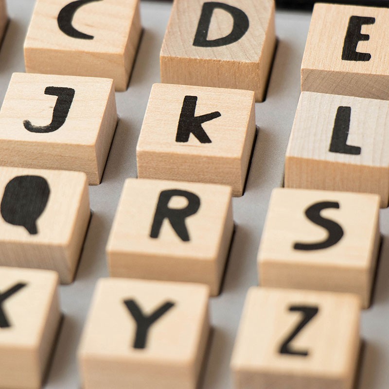 Actividad con tampones de madera